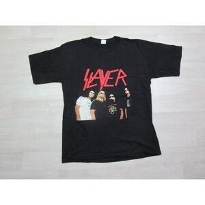 Vintage Slayer Band T Shirt (XL) Y2K Group Photo Double-Sided Graphic Rock Metal